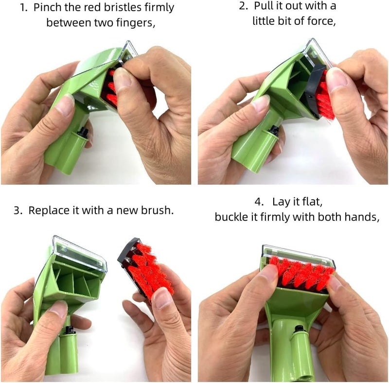 Sionlan 1400B Cleaning Brush Replacement Parts Compatible for bissell 1400B 1400 3194 3353 2458 3588F 1986 1425 1844 2290A 1400W 1425W Tough Stain Brush Tool Green Attachments - Image 5